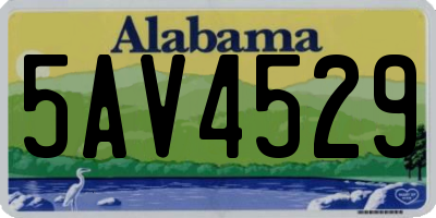 AL license plate 5AV4529