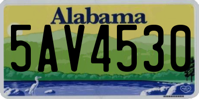 AL license plate 5AV4530