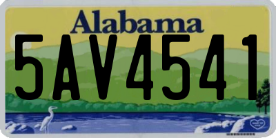 AL license plate 5AV4541