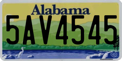 AL license plate 5AV4545