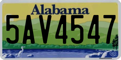 AL license plate 5AV4547