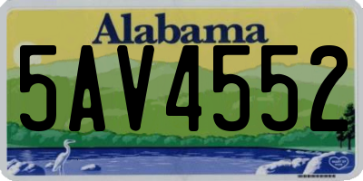 AL license plate 5AV4552
