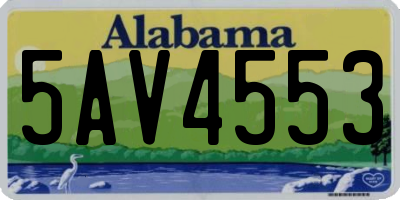 AL license plate 5AV4553