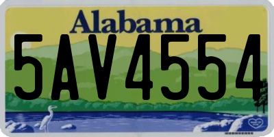 AL license plate 5AV4554