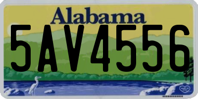 AL license plate 5AV4556