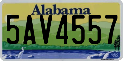 AL license plate 5AV4557