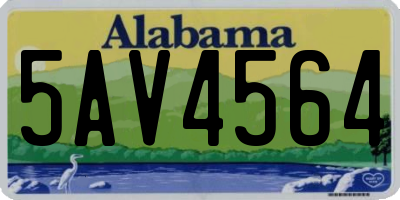 AL license plate 5AV4564