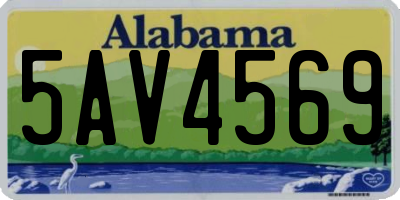 AL license plate 5AV4569