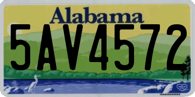 AL license plate 5AV4572