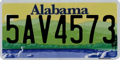 AL license plate 5AV4573