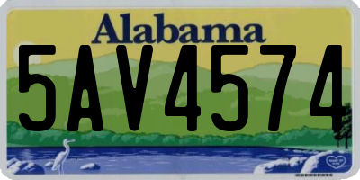 AL license plate 5AV4574