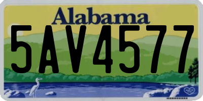 AL license plate 5AV4577
