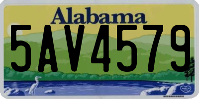 AL license plate 5AV4579