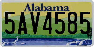 AL license plate 5AV4585