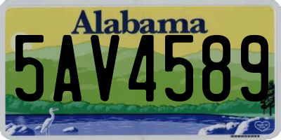 AL license plate 5AV4589