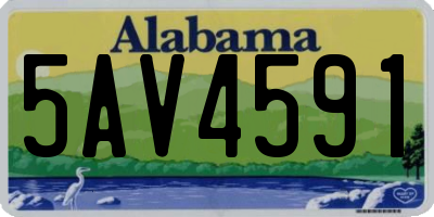 AL license plate 5AV4591
