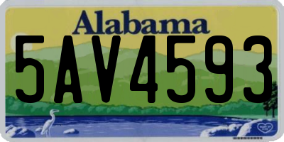 AL license plate 5AV4593