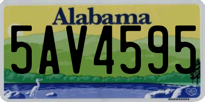 AL license plate 5AV4595