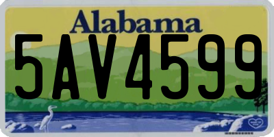 AL license plate 5AV4599