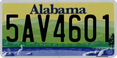 AL license plate 5AV4601