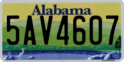 AL license plate 5AV4607