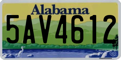 AL license plate 5AV4612