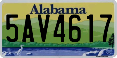 AL license plate 5AV4617