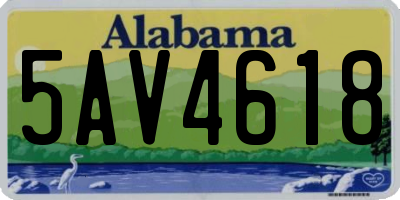 AL license plate 5AV4618