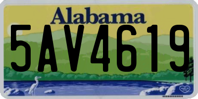 AL license plate 5AV4619