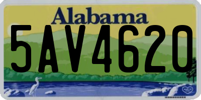 AL license plate 5AV4620