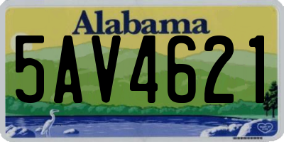AL license plate 5AV4621