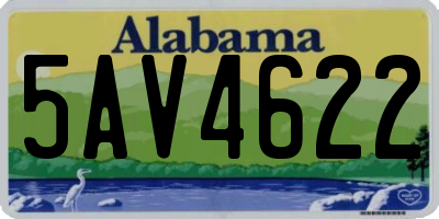 AL license plate 5AV4622