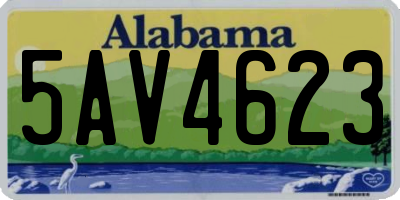 AL license plate 5AV4623