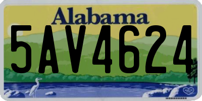 AL license plate 5AV4624