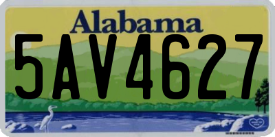 AL license plate 5AV4627