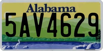 AL license plate 5AV4629