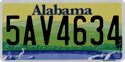 AL license plate 5AV4634