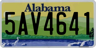 AL license plate 5AV4641
