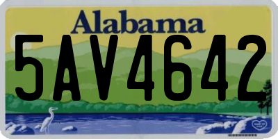 AL license plate 5AV4642