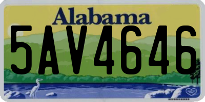 AL license plate 5AV4646