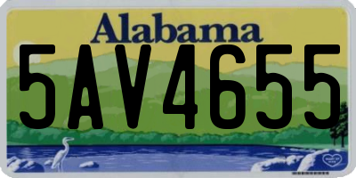 AL license plate 5AV4655