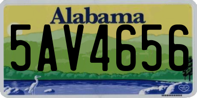 AL license plate 5AV4656