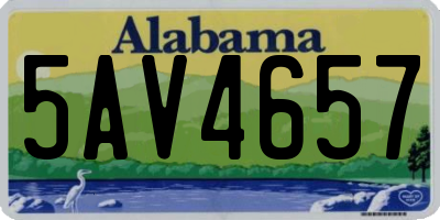 AL license plate 5AV4657