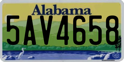 AL license plate 5AV4658