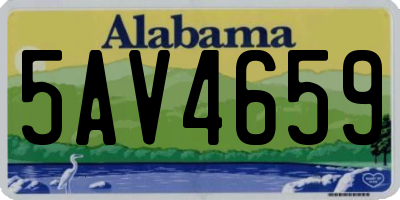 AL license plate 5AV4659