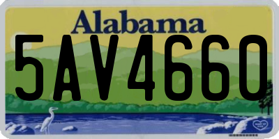 AL license plate 5AV4660