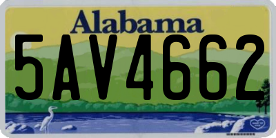 AL license plate 5AV4662