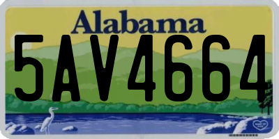AL license plate 5AV4664