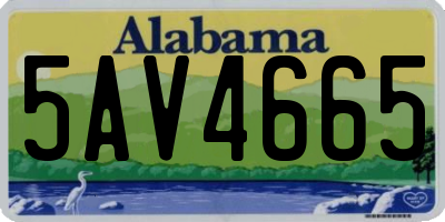 AL license plate 5AV4665