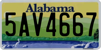 AL license plate 5AV4667